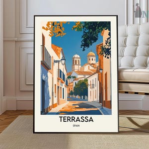Terrassa Poster, Terrassa Wandkunst, Terrassa Druck, Terrassa Foto, Terrassa Poster Druck, Terrassa Reiseplakat, Barcelona Spanien Plakat