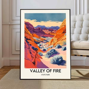 Valley Of Fire State Park Travel Print Wall Art Valley Of Fire Wall Hanging Home Décor Valley Of Fire Gift Art Lovers Nevada Art Lover