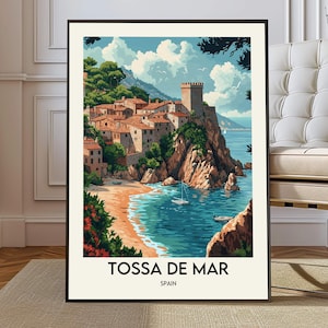 Tossa de Mar Wandkunst, Tossa de Mar Reiseplakat, Tossa de Mar Druck, Tossa de Mar Fotografie, Tossa de Mar Landschaft Costa Brava Spanien