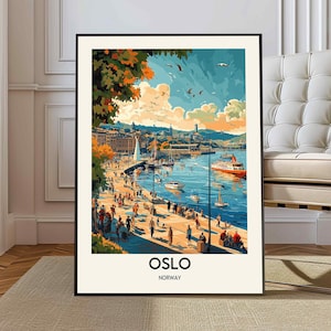 Oslo Druck, Oslo Skyline, Oslo Wandkunst, Oslo Poster, Oslo Kunstdruck, Norwegen Druck, Norwegen Kunst, Oslo Norwegen, Oslo Geschenk, Norwegen Poster