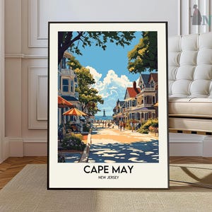 Cape May Travel Poster, Cape May Wall Art, Cape May  Print, Cape May Photo, Cape May Decor, New Jersey Poster, Cape May New Jersey