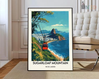 Sugarloaf Mountain poster, Sugarloaf Mountain Wall Art, Sugarloaf Mountain Print, Sugarloaf Mountain Photo, Sugarloaf Mountain Poster Print