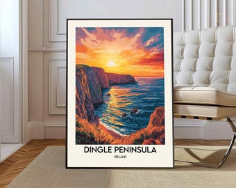 Dingle Peninsula Art Print: Ireland Travel Poster