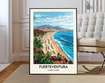 Fuerteventura Travel Poster, Fuerteventura Wall Art, Fuerteventura Poster Print, Fuerteventura Photo, Fuerteventura Decor, Spain