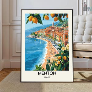Menton poster, Menton Wall Art, Menton Print, Menton Photo, Menton Poster Print, Menton Travel Poster, Menton French Riviera, Côte d’Azur