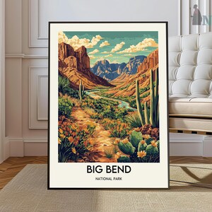 Big Bend Nationalpark Poster, Big Bend Poster, Big Bend Druck, Nationalpark Wandkunst, Big Bend Druck, Big Bend Poster, Big Bend Wandkunst
