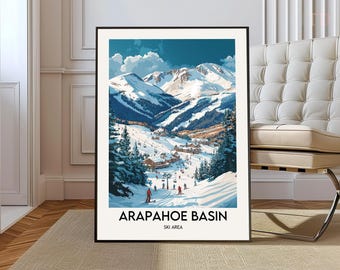 Arapahoe Basin Ski Resort Poster: Colorado Mountain Art
