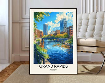 Grand Rapids Print, Grand Rapids Wall Art, Grand Rapids Poster, Grand Rapids Photo, Grand Rapids Wall Decor, Grand Rapids Michigan poster