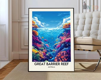 Great Barrier Reef, Great Barrier Reef Poster, Great Barrier Reef Travel, Great Barrier Reef art print,Great Barrier Reef Australia Print