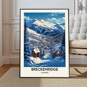 Breckenridge Travel Print Wall Art Breckenridge Wall Hanging Home Décor Breckenridge Gift Art Lovers Ski Art Lover Gift Breckenridge Print