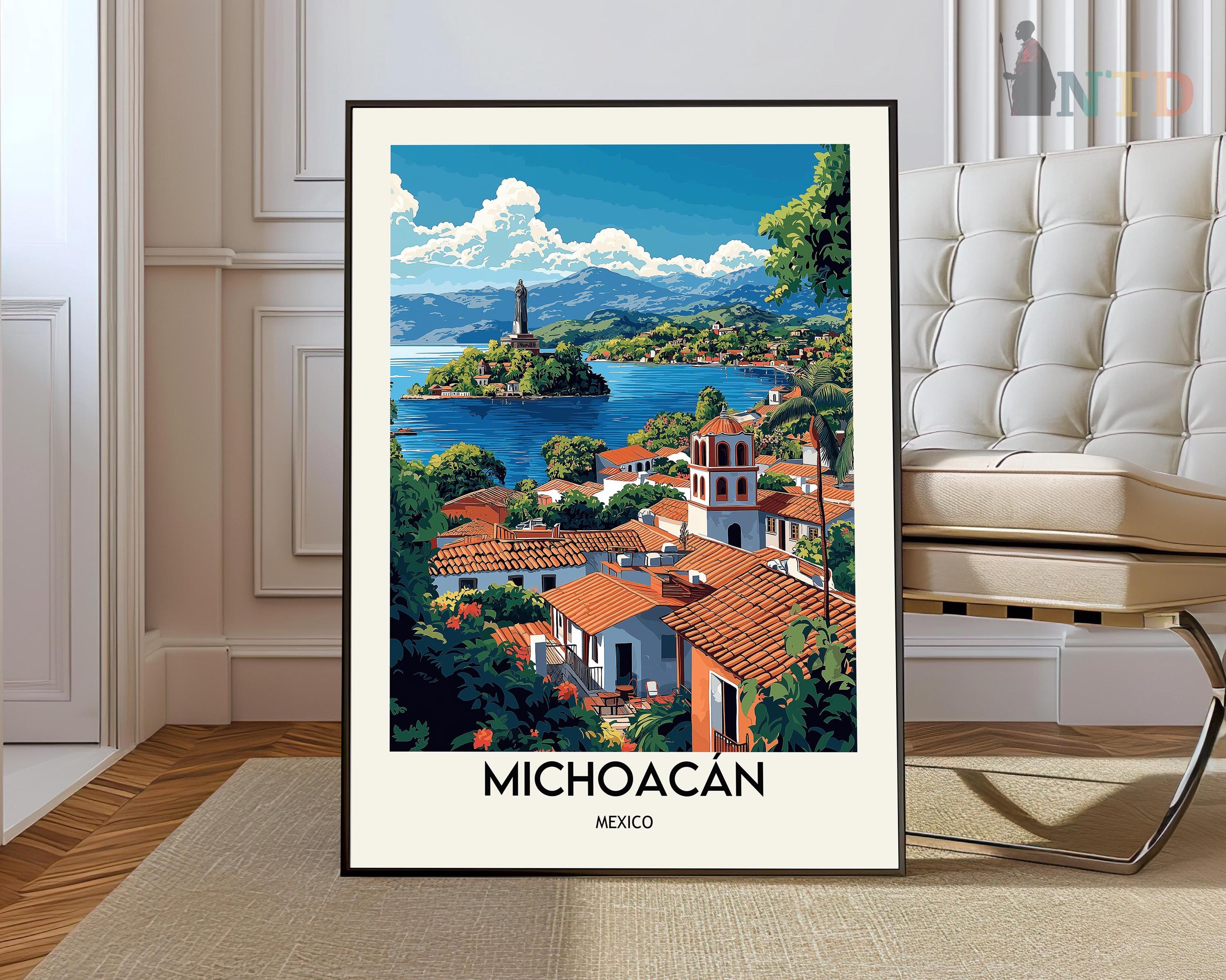 Michoacán Poster, Michoacán Wall Art, Michoacán Print, Michoacán