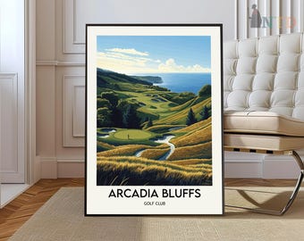 Póster del Club de Golf Arcadia Bluffs, Arte Mural de Arcadia Bluffs, Impresión de Arcadia Bluffs, Foto de Arcadia Bluffs, Club de Golf Arcadia Bluffs, Lago Míchigan