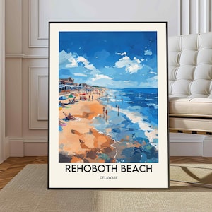 Póster de Rehoboth Beach, Arte mural de Rehoboth Beach, Impresión de Rehoboth Beach, Foto de Rehoboth Beach, Póster de Rehoboth Beach, Póster de Delaware