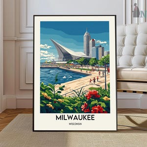 Milwaukee poster, Milwaukee Wall Art, Milwaukee Print, Milwaukee Photo, Milwaukee Poster Print, Milwaukee Travel Poster, Wisconsin poster