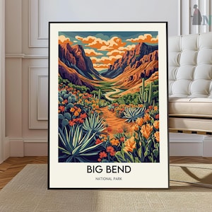 Big Bend Nationalpark Poster, Big Bend Poster, Big Bend Druck, Nationalpark Wandkunst, Big Bend Druck, Big Bend Poster, Big Bend Wandkunst