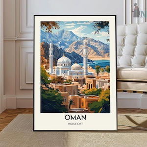 Oman poster, Oman Wall Art, Oman Print, Oman Photo, Oman Poster Print, Oman Travel Poster, Oman Gift, Muscat city poster, Muscat Oman
