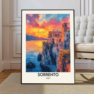 Sorrento Travel Print Wall Art Sorrento Wall Hanging Home Décor Sorrento Gift Art Lovers Italy Art Lover Gift Sorrento Print Sorrento Art