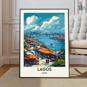 Lagos poster, Lagos Wall Art, Lagos Print, Lagos Photo, Lagos Poster Print, Lagos Travel Poster, Lagos city Nigeria, Lagos decor