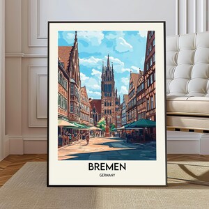 Bremen poster, Bremen Wall Art, Bremen Print, Bremen Photo, Bremen Poster Print, Bremen Travel, Bremen city, Bremen map, Bremen Germany