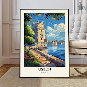 Lisbon Travel, Lisbon Portugal, Portugal Art, Lisbon Art, Lisbon Print, Lisbon Skyline, Lisbon Poster, Portugal Poster, Lisbon Wall Art