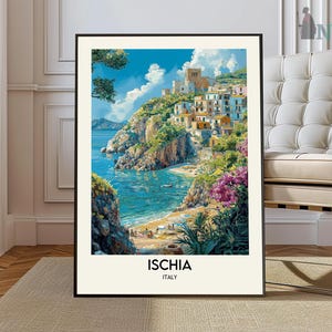 Impression Ischia, art Ischia, affiche Ischia, photo Ischia, art mural Ischia, peinture Ischia, affiche Ischia, oeuvre d&#39;art Ischia, affiche Italie, Naples
