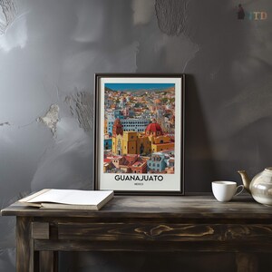 Guanajuato Mexiko Poster Druck | Bunte Koloniale Stadt Wandkunst | Historische Altstadt Strasse Illustration | Reise-Dekor-Geschenk Bild 20