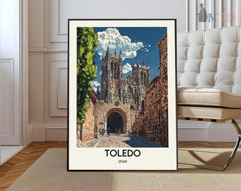 Toledo poster, Toledo Wall Art, Toledo Print, Toledo Photo, Toledo Poster Print, Toledo Travel Poster, Toledo Spain,  Toledo city gift