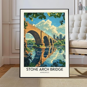 Stone Arch Bridge Print, Stone Arch Bridge Wall Art, Stone Arch Bridge Poster, Stone Arch Bridge Photo, Stone Arch Bridge Minneapolis poster