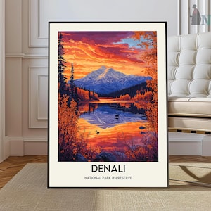 Denali National Park, Denali Print, Denali Art Print, Denali Wall Art, Denali Poster, Denali Photo, Denali Photography, Alaska Print