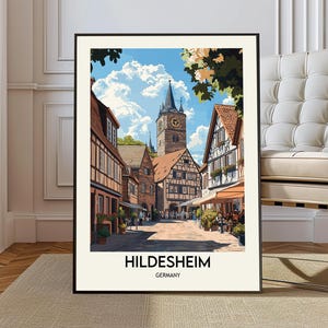 Hildesheim Poster, Hildesheim Wall Art, Hildesheim Print, Hildesheim Photo, Hildesheim Germany poster, Hildesheim City, Hildesheim Map.