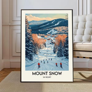 Mount Snow Ski-Resort-Poster, Mount Snow Ski-Resort-Wandkunst, Mount Snow Ski-Resort-Druck, Mount Snow Ski-Resort-Foto, Mount Snow Vermont