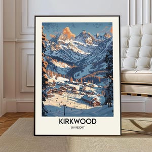 Póster de la estación de esquí de Kirkwood, arte mural de la estación de esquí de Kirkwood, impresión de la estación de esquí de Kirkwood, foto de la estación de esquí de Kirkwood, estación de esquí de Kirkwood