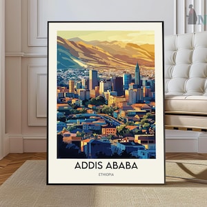 Addis Ababa Travel Poster, Addis Ababa Wall Art, Addis Ababa Poster Print, Addis Ababa Photo, Addis Ababa Decor, Ethiopia
