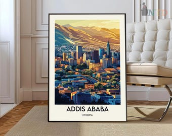 Addis Ababa Travel Poster, Addis Ababa Wall Art, Addis Ababa Poster Print, Addis Ababa Photo, Addis Ababa Decor, Ethiopia