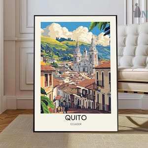 Quito poster, Quito Wall Art, Quito Print, Quito Photo, Quito Poster Print, Quito Travel Poster, Quito city, Quito Ecuador, Quito Decor