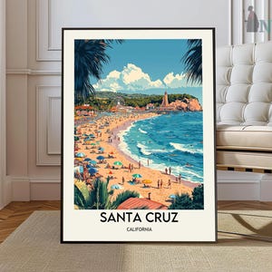Santa Cruz poster, Santa Cruz Wall Art, Santa Cruz Print, Santa Cruz Photo, Santa Cruz Poster Print, Santa Cruz  California Travel Poster