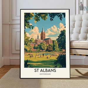 St Albans poster, St Albans Wall Art, St Albans Print, St Albans Photo, St Albans Poster Print, St Albans Travel Poster, St Albans Gift