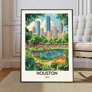 Houston Poster, Houston Wall Art, Houston Print, Houston Photo, Houston Poster Print, Houston Travel Poster,Houston Texas, Houston city