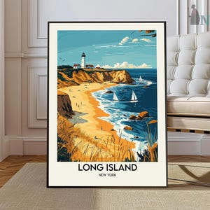 Long Island Print, Vintage poster print, Long Island Wall Art, Long Island Poster, Long Island Photo, Long Island poster print