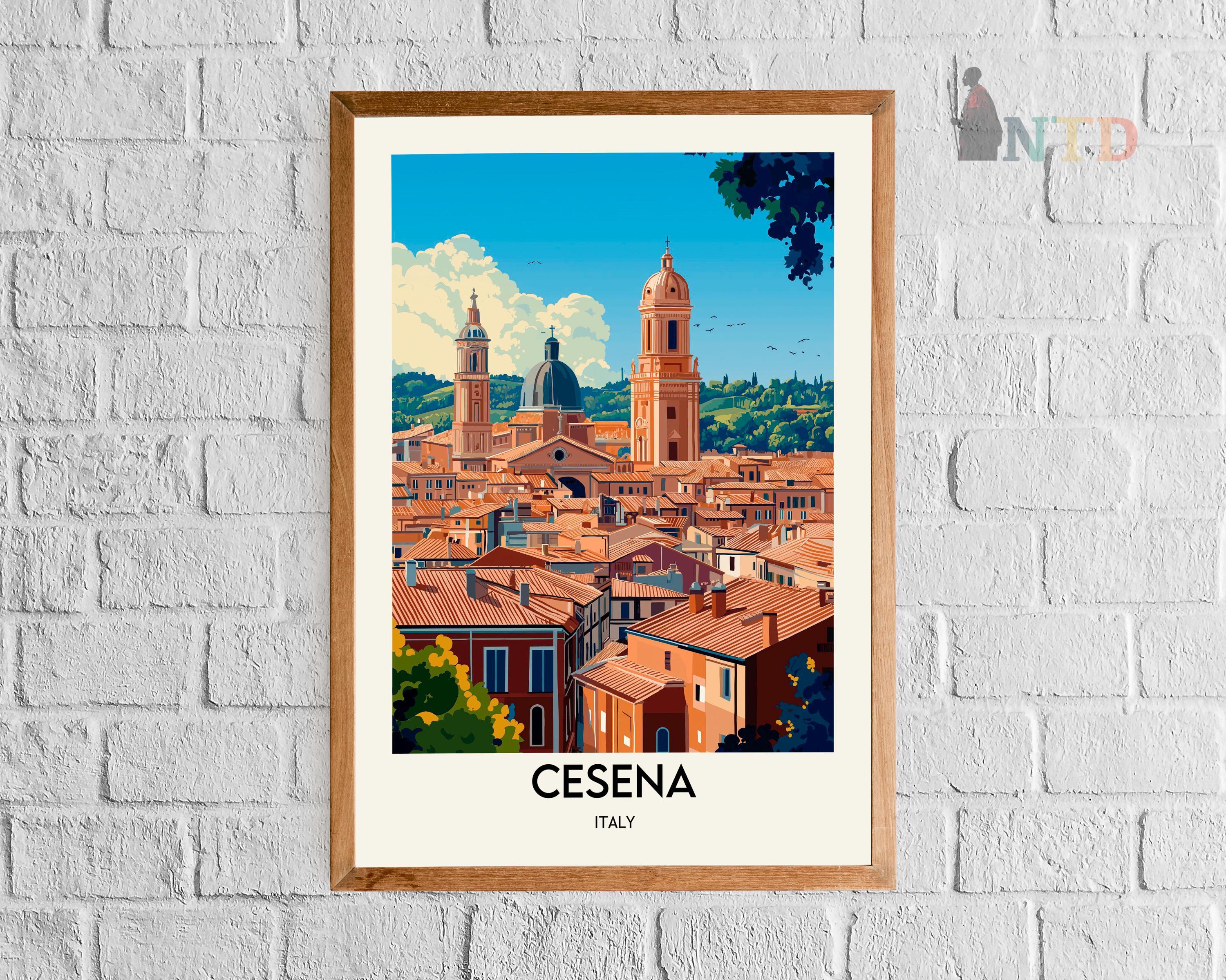 チェゼーナ イタリア ポスター: 旅行写真、エミリア・ロマーニャの壁画