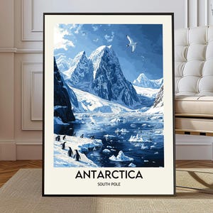 Antarctica Wall Art, Antarctica Travel Poster, Antarctica Nature Print, Antarctica Photography, Antarctica Explorer Gift, Antarctica poster