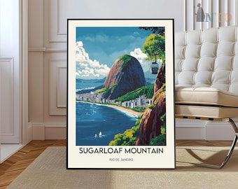 Sugarloaf Mountain poster, Sugarloaf Mountain Wall Art, Sugarloaf Mountain Print, Sugarloaf Mountain Photo, Sugarloaf Mountain Poster Print