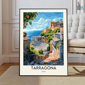 Cartel de Tarragona, Arte de la pared de Tarragona, Impresión de Tarragona, Foto de Tarragona, Impresión de cartel de Tarragona, Cartel de viaje de Tarragona, Tarragona España