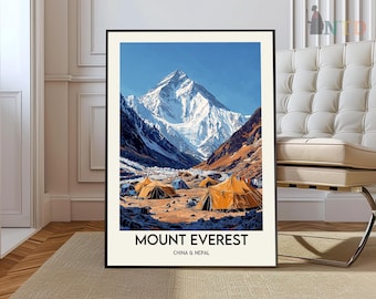 Mount Everest poster, Mount Everest Wall Art, Mount Everest Print, Mount Everest Photo, Mount Everest Poster Print, Mount Everest Nepal