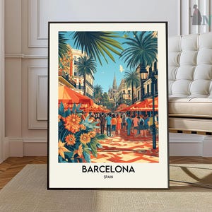 Barcelona Print, Barcelona Poster, Barcelona Wall Art, Barcelona Art Print, Barcelona Spain, Spain Poster, Barcelona Skyline, Travel Poster