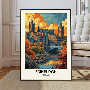Edinburgh Print, Edinburgh Wall Art, Edinburgh Art, Edinburgh Poster Scotland Photography Edinburgh Castle Edinburgh Skyline Scotland Poster