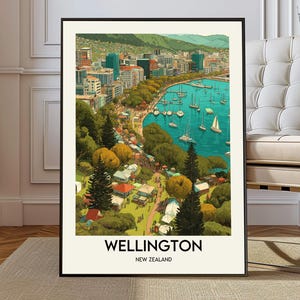 Wellington poster, Wellington Wall Art, Wellington Print, Wellington Photo Wellington Poster Print, Wellington Travel Wellington New Zealand
