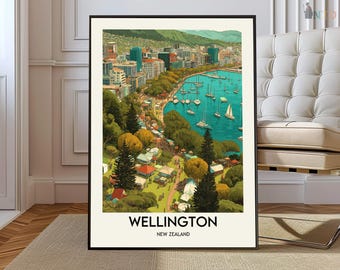 Wellington poster, Wellington Wall Art, Wellington Print, Wellington Photo Wellington Poster Print, Wellington Travel Wellington New Zealand