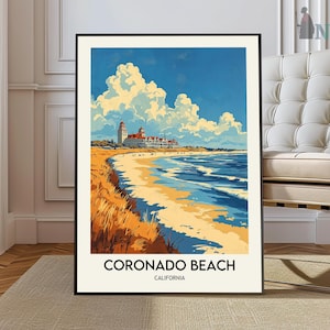 Coronado Beach Print, Coronado Beach Poster, Coronado Beach Wall Art, Coronado Beach Travel, Coronado Beach art print, Coronado Beach