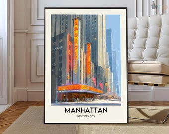 Manhattan Poster, Manhattan Wandkunst, Manhattan Druck, Manhattan Foto, Manhattan Dekor, Manhattan Reise, Manhattan Stadt, Manhattan Karte